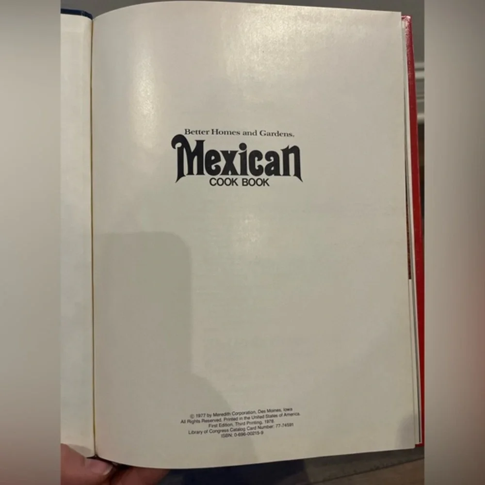 Vintage 1978 Better‎ Homes and Garden Mexican Cookbook